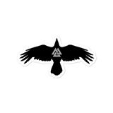 Valknut raven bubble-free sticker